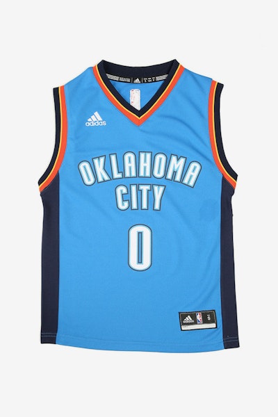 Adidas Thunder Replica Road Youth Jersey Westbrook 0 Royal