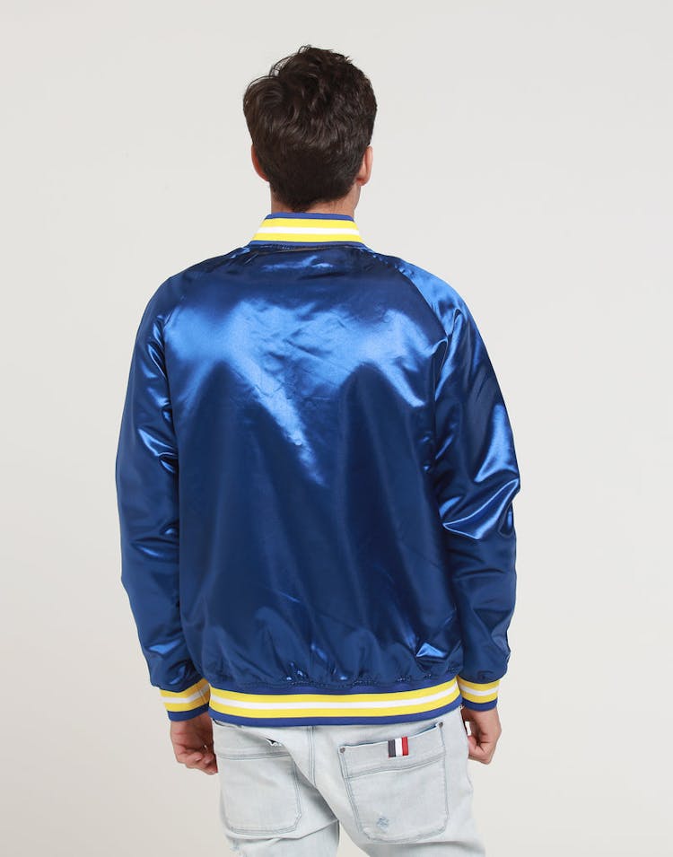 Mitchell & Ness Golden State Warriors Lightweight Satin Jacket Royal
