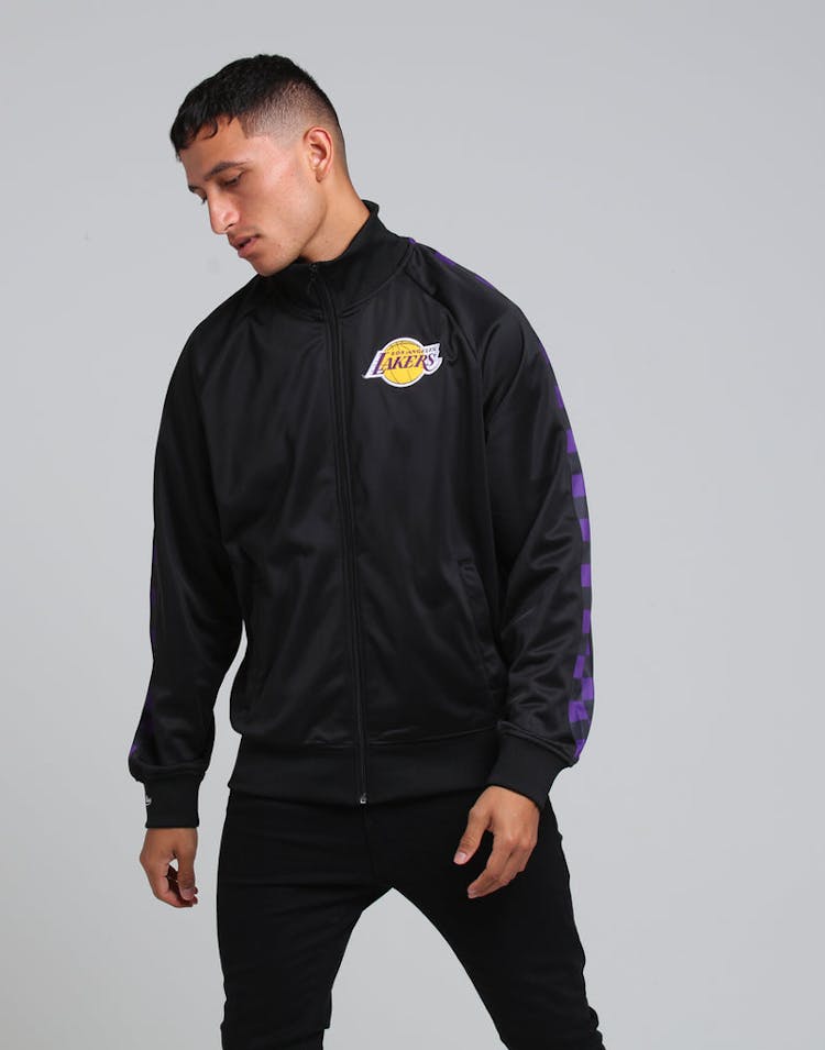 MITCHELL & NESS LOS ANGELES LAKERS PANEL TRACK JACKET BLACK