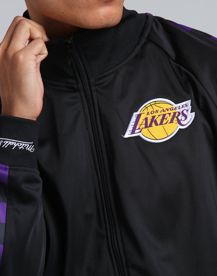MITCHELL & NESS LOS ANGELES LAKERS PANEL TRACK JACKET BLACK