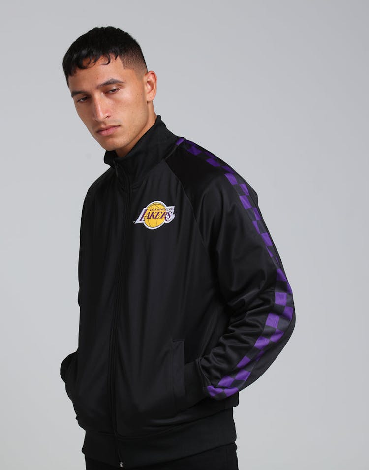 MITCHELL & NESS LOS ANGELES LAKERS PANEL TRACK JACKET BLACK