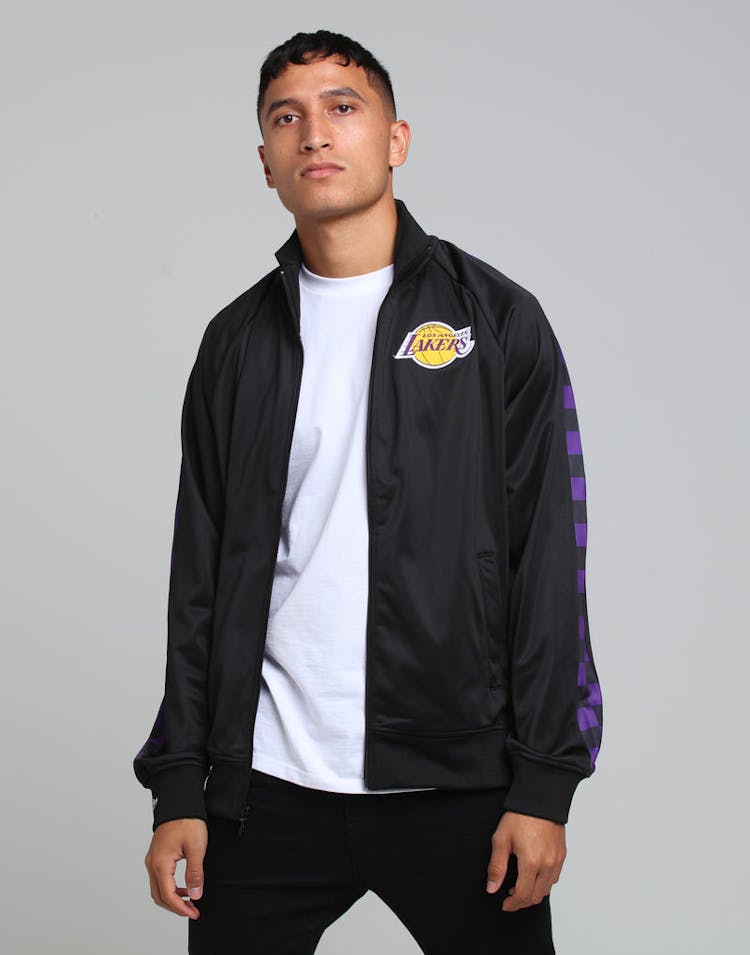 MITCHELL & NESS LOS ANGELES LAKERS PANEL TRACK JACKET BLACK