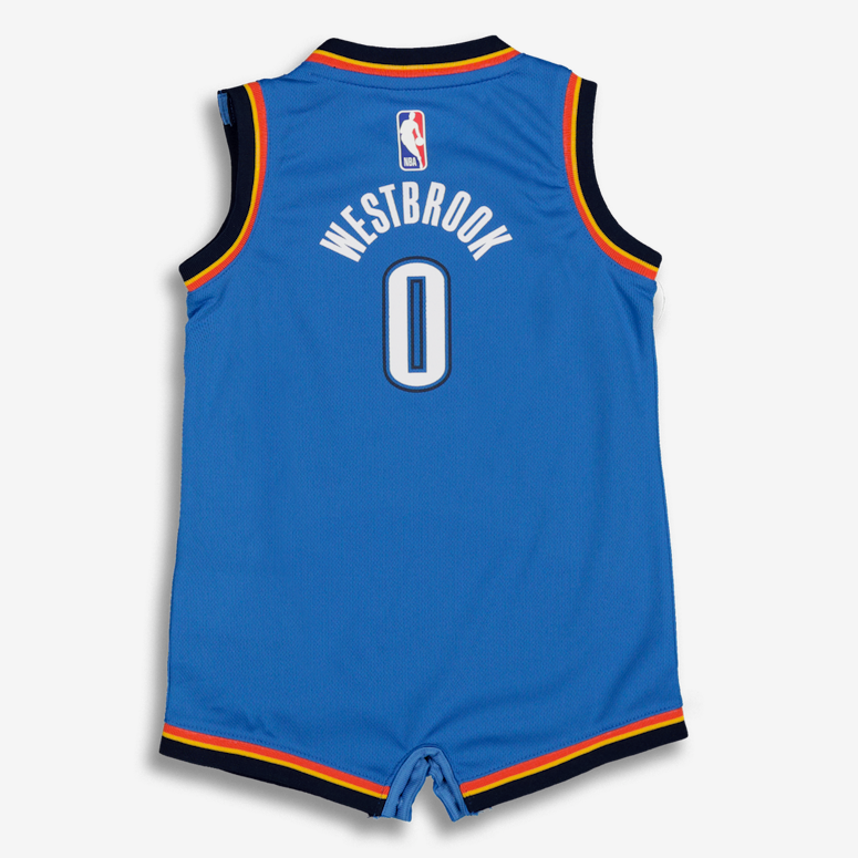 Nike Infant Oklahoma City Thunder Russell Westbrook #0 Replica Onesie NBA Jersey Royal