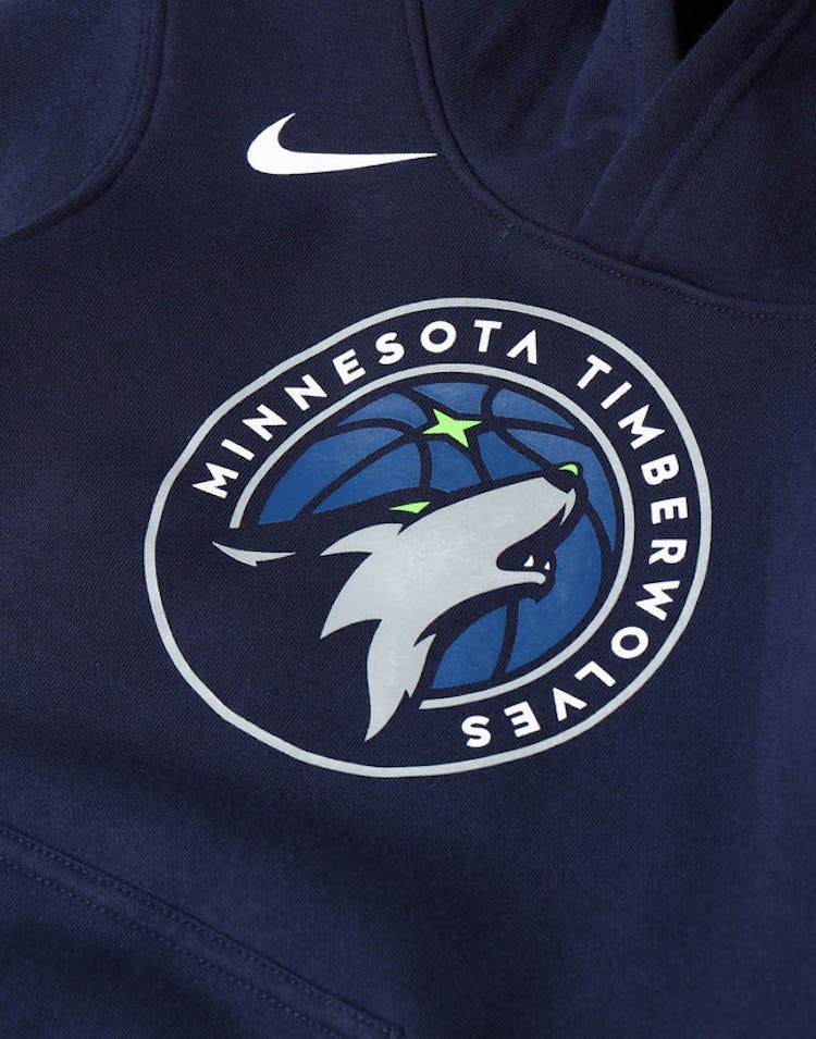 Nike Kids Minnesota Timberwolves Logo Essential Pull Over Hood Navy