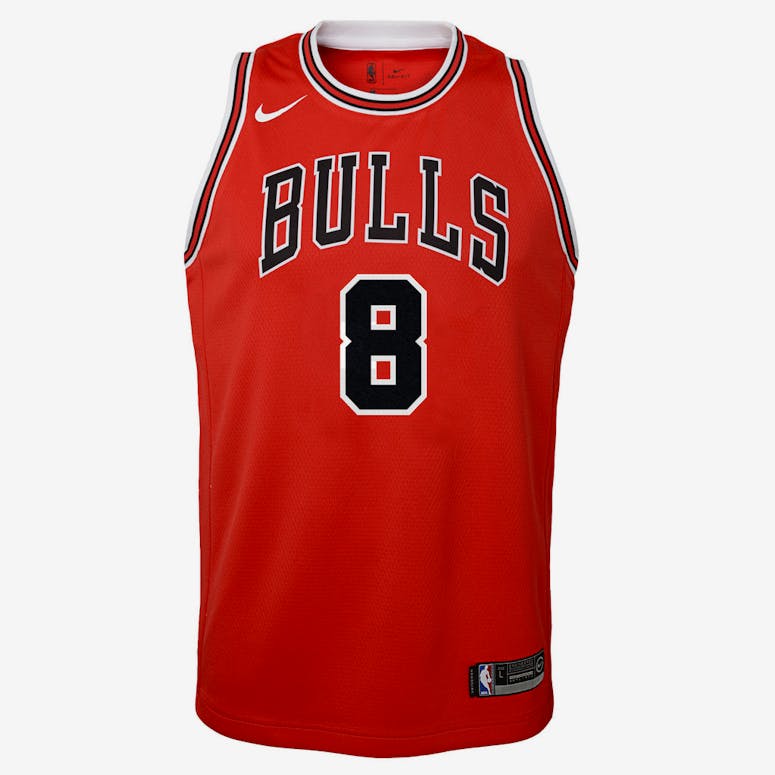 Nike Kids Chicago Bulls Zach LaVine #8 Icon Swingman NBA Jersey Red