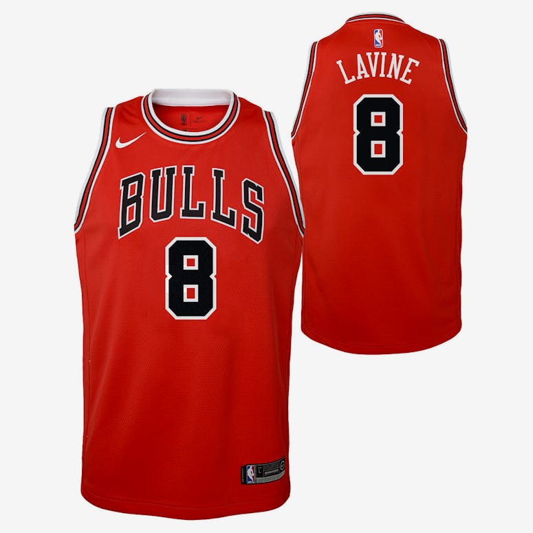 Nike Kids Chicago Bulls Zach LaVine #8 Icon Swingman NBA Jersey Red