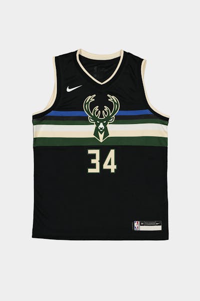 Nike Kids Milwaukee Bucks Giannis Antetokounmpo #34 Statement Swingman NBA Jersey New Black