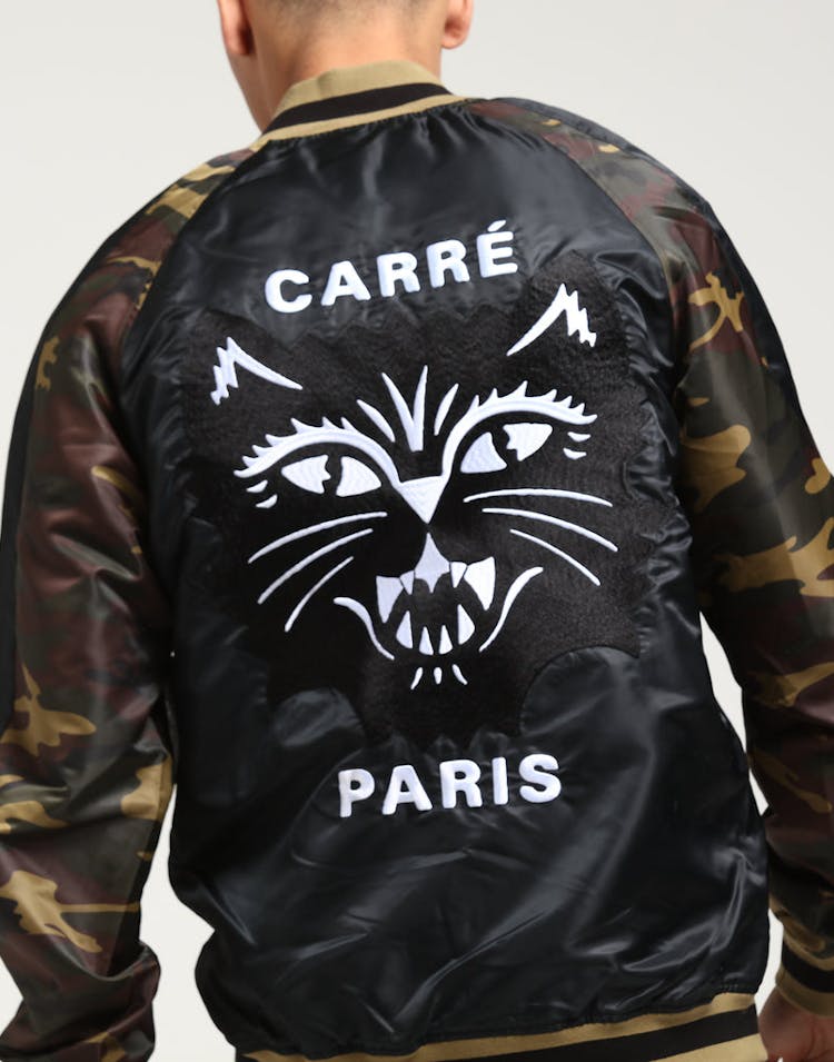 Carré Felin Souvenir Varsity Jacket Black/Camo