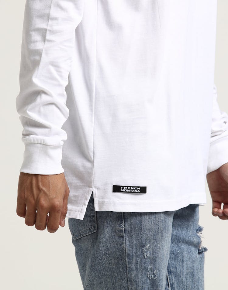French Montana Jungle Long Sleeve Tee White