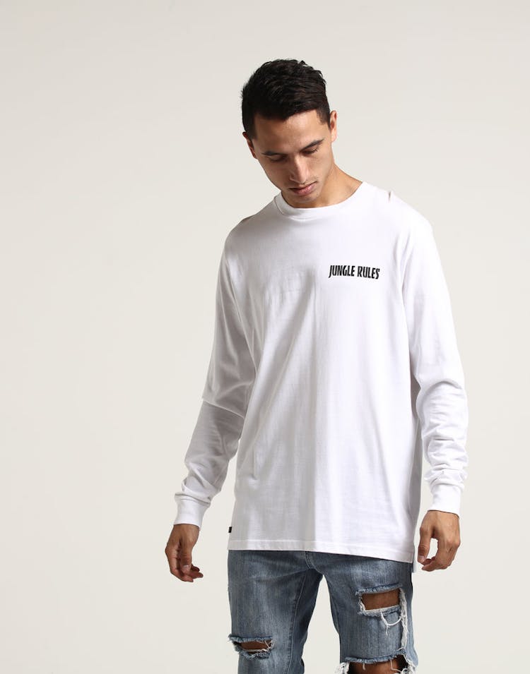 French Montana Jungle Long Sleeve Tee White