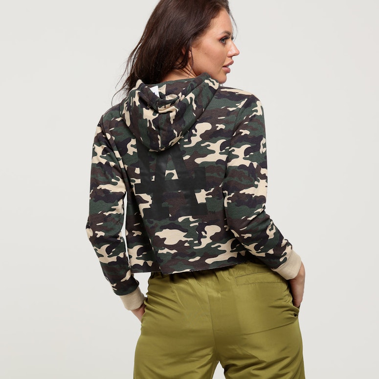Majestic Athletic Women's Dodgers Frankie Crop Hood Camo