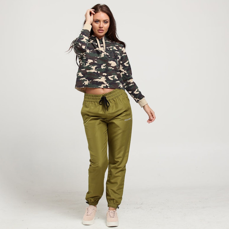 Majestic Athletic Women's Dodgers Frankie Crop Hood Camo