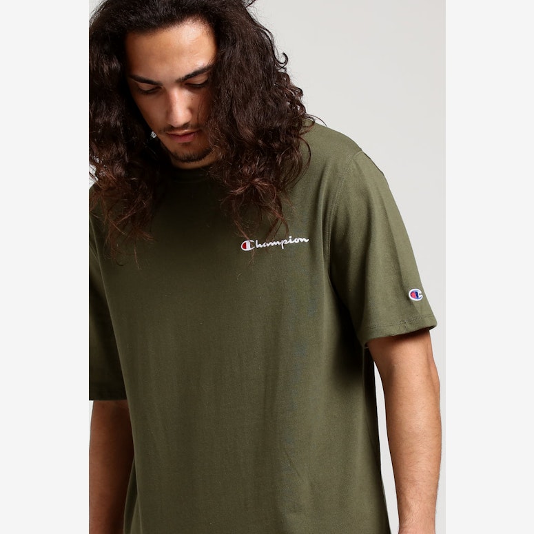 Champion Heritage Tee Emb Script Forest Green