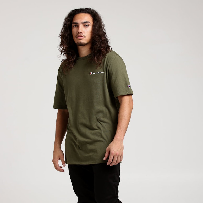 Champion Heritage Tee Emb Script Forest Green