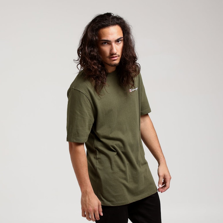 Champion Heritage Tee Emb Script Forest Green