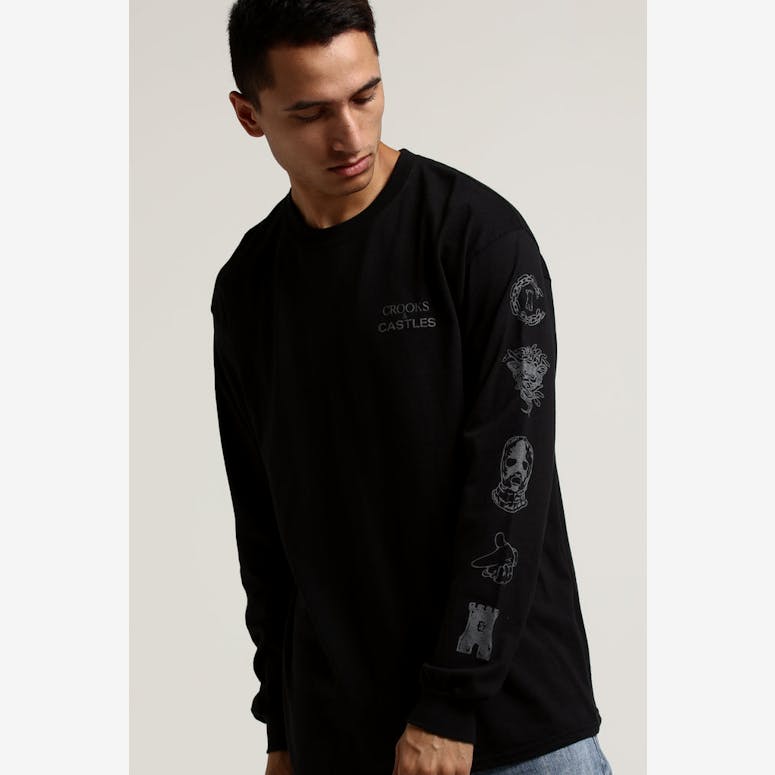 Crooks & Castles Etching Knit LS Tee Black