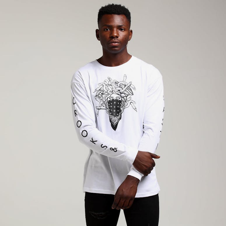 Crooks & Castles Ghostin Knit LS Tee White/Black