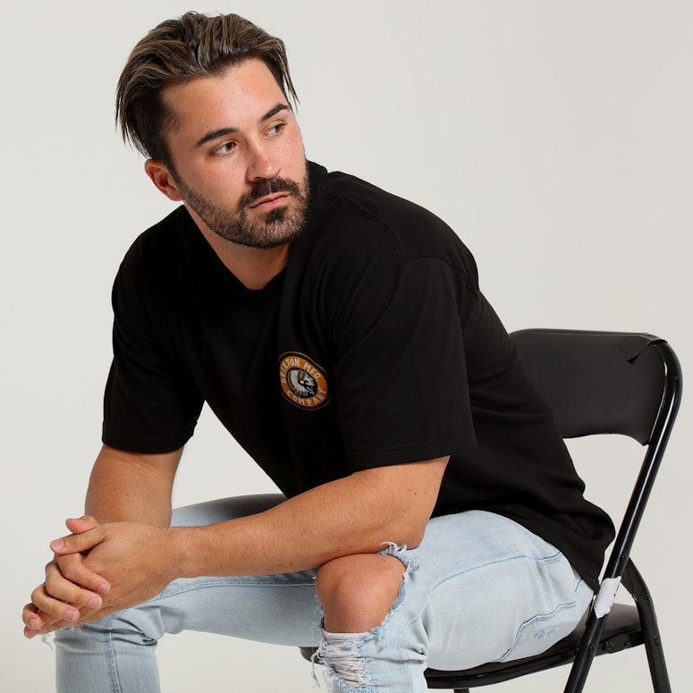Brixton Rival SS Standard Tee Black/Golden Rod