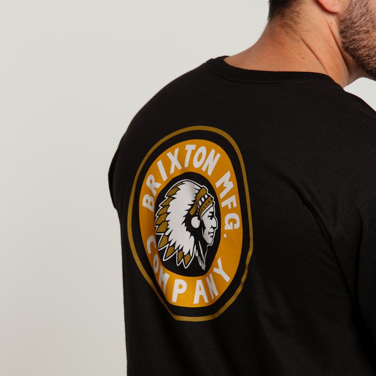 Brixton Rival SS Standard Tee Black/Golden Rod