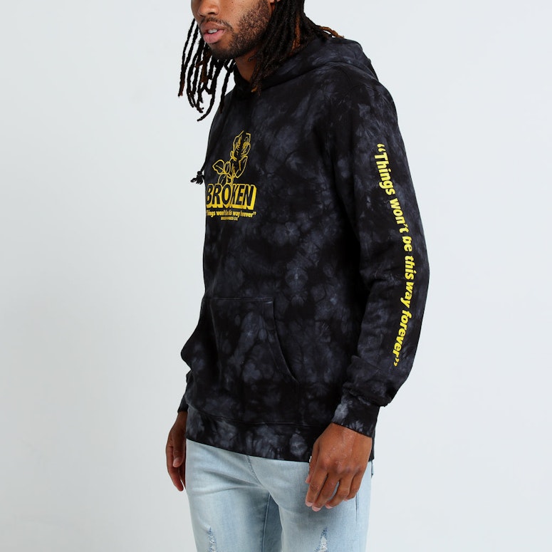 Broken Promises Evermore Tie Dye Hood Black