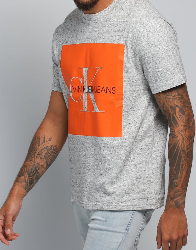 Calvin Klein Shape Reissue Crew Neck Tee Grey Heather