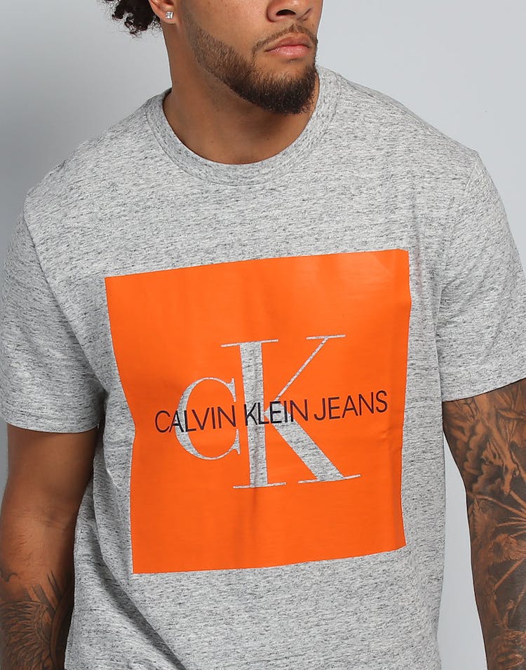 Calvin Klein Shape Reissue Crew Neck Tee Grey Heather