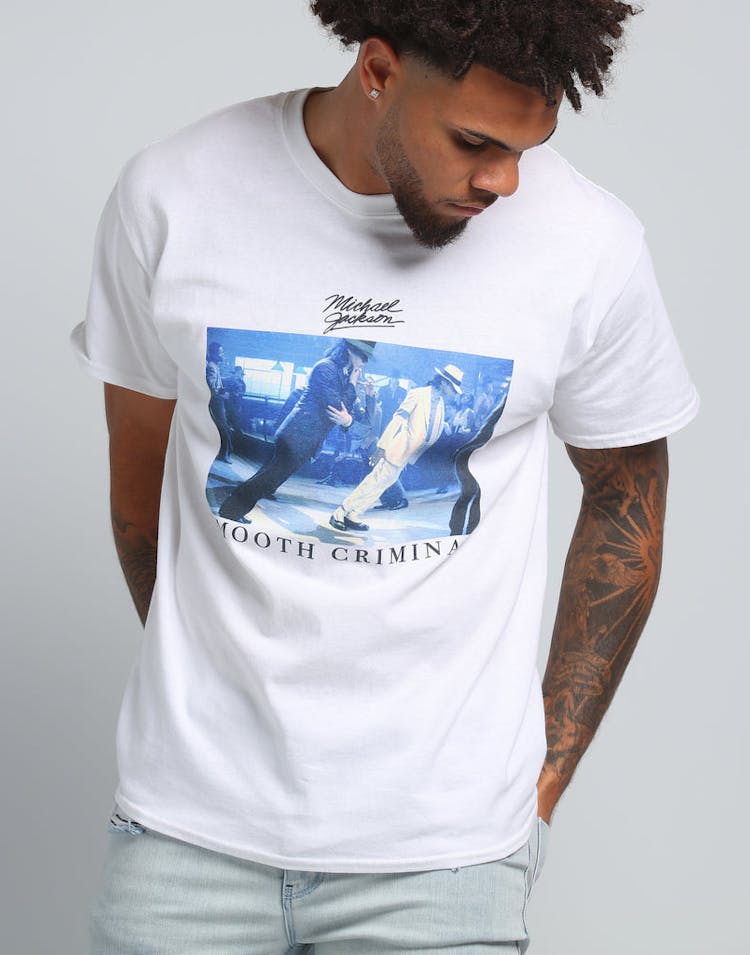 Michael Jackson Smooth Criminal Tee White