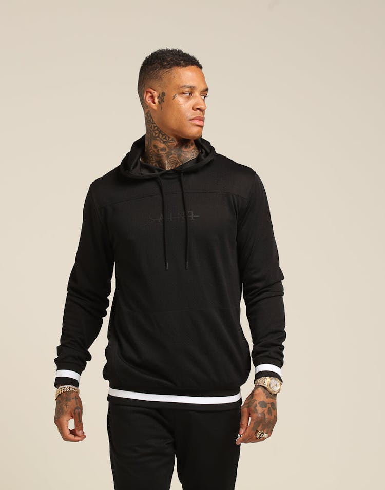Saint Morta Mesh Basketball Hoody Black