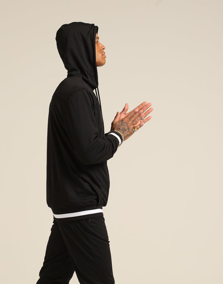 Saint Morta Mesh Basketball Hoody Black