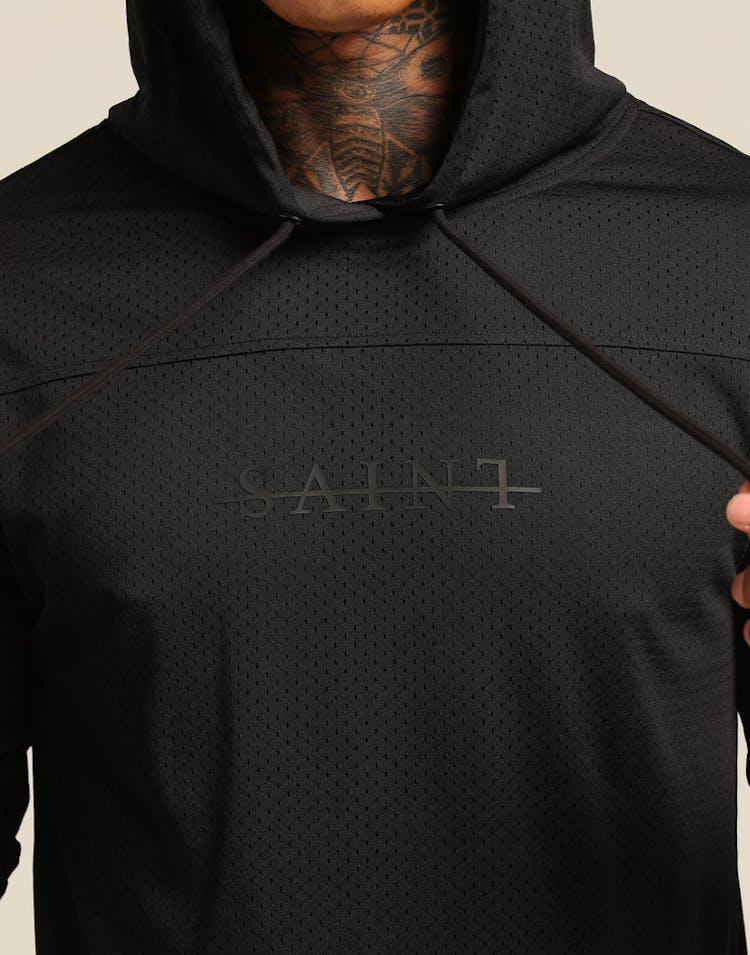 Saint Morta Mesh Basketball Hoody Black