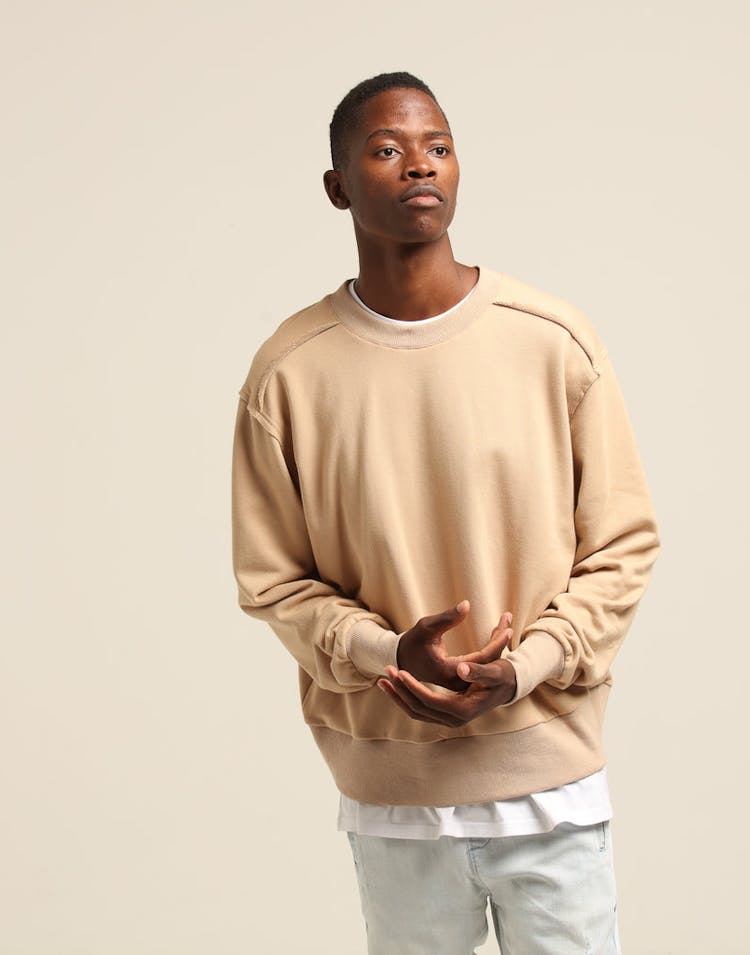 New Slaves Scout Crew Neck Tan