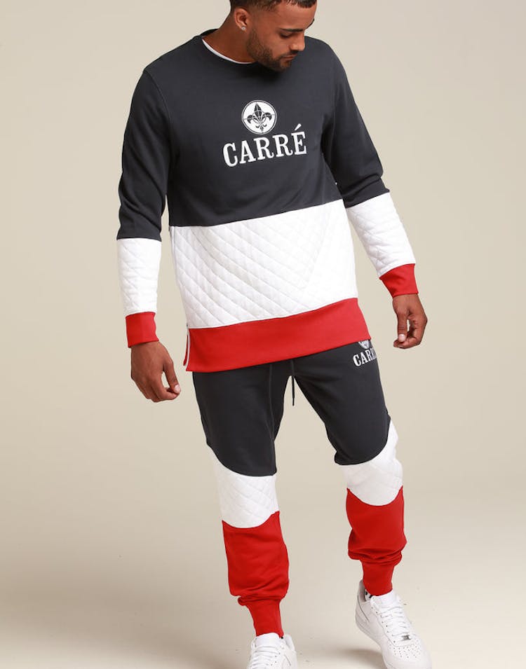 CARRÉ PROMINENT CREWNECK NAVY/WHITE/RED