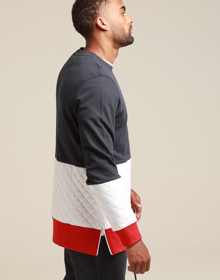 CARRÉ PROMINENT CREWNECK NAVY/WHITE/RED