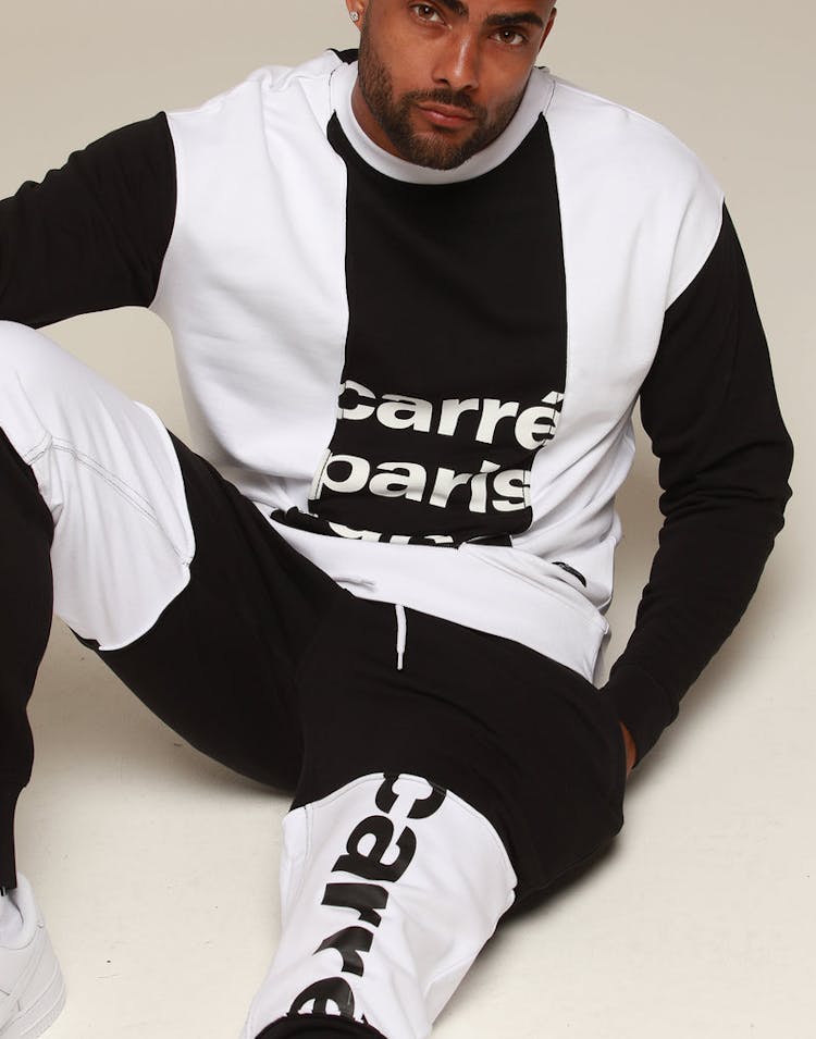 CARRÉ HACHER CREWNECK BLACK/WHITE