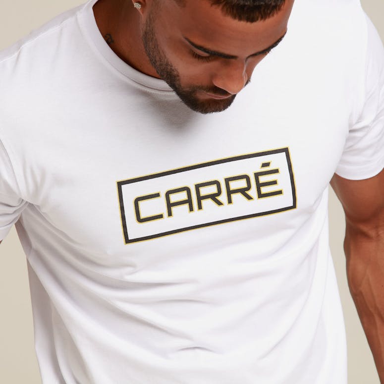 CARRE NON VERTICALE DIVISE SS TEE White