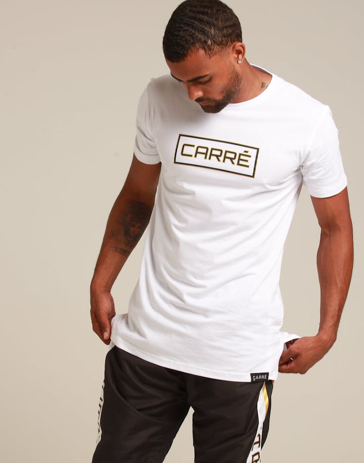 CARRE NON VERTICALE DIVISE SS TEE White