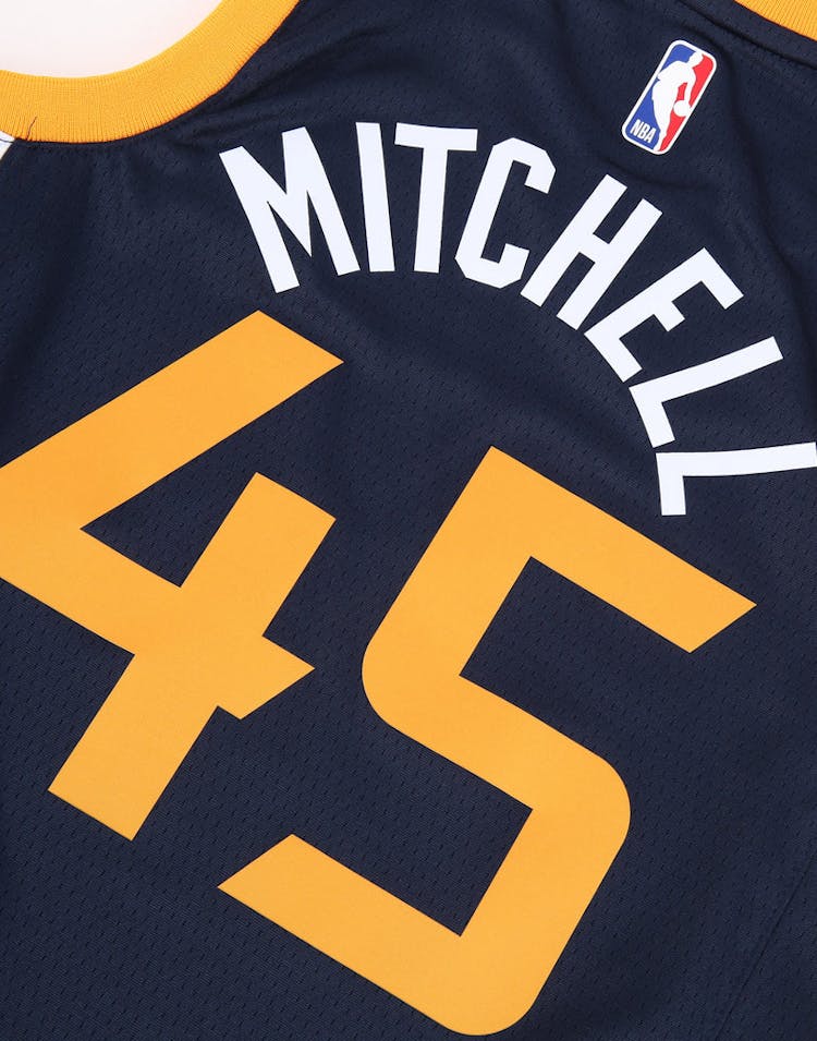 Nike Kids Utah Jazz Donovan Mitchell #45 Icon Swingman NBA Jersey Navy