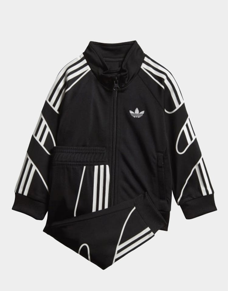 ADIDAS KIDS FLAMESTRIKE TRACK SUIT 2PC SET BLACK/WHITE