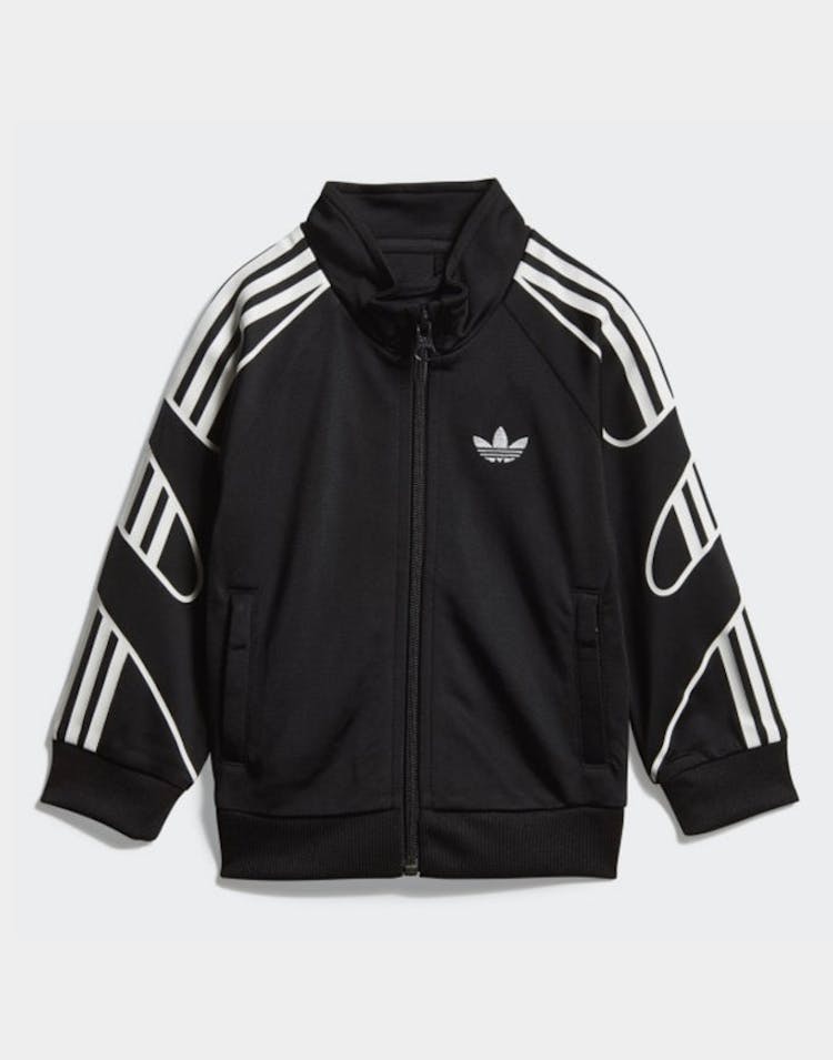 ADIDAS KIDS FLAMESTRIKE TRACK SUIT 2PC SET BLACK/WHITE