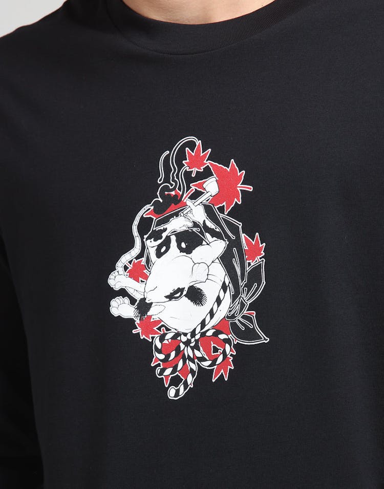 Rats Get Fat X Dale Winter Bent Back LS Tee Black