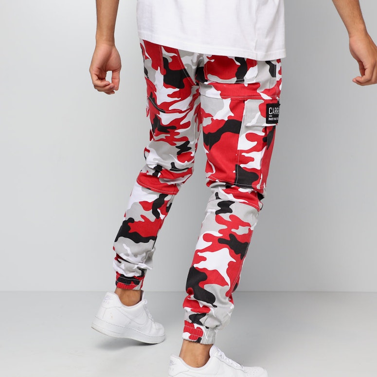 Carré Camo Rouge Cargo Jogger Red Camo