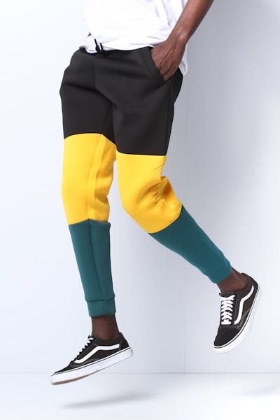 Fila Cosmo Scuba Embossed Pant Black/Green/Yellow