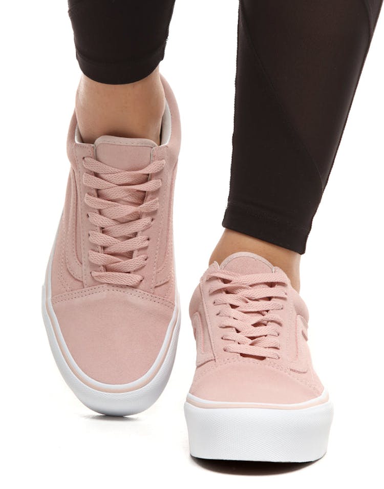 Vans Women's Old Skool Platform Pink/White
