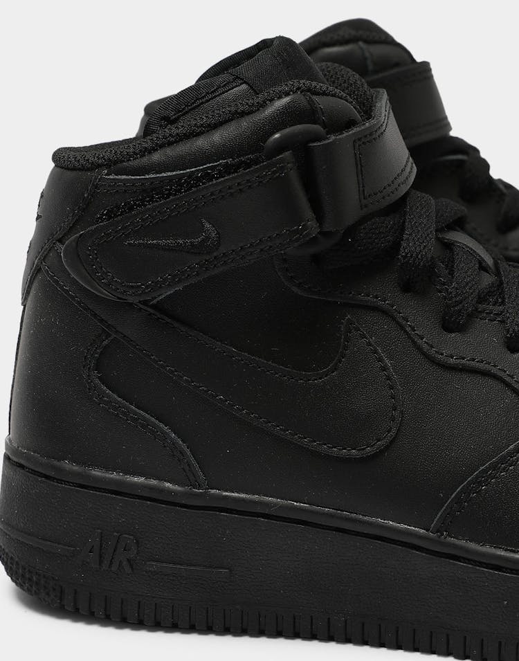 Nike Boys Air Force 1 Mid (GS) Bball Black/Black