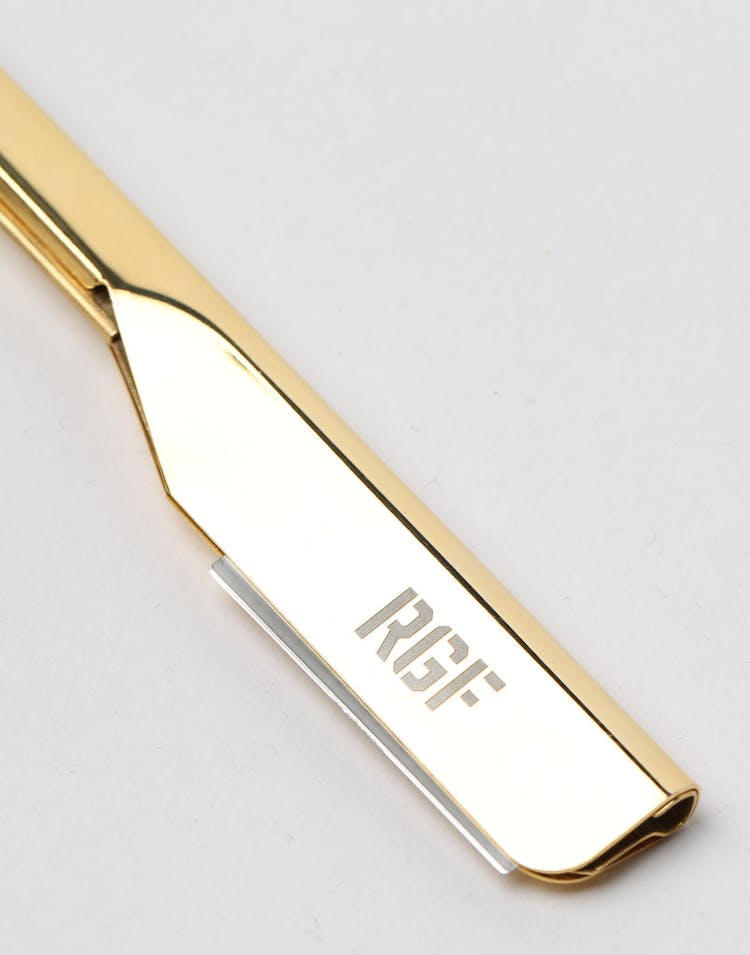 Rats Get Fat Cut Throat Razor Matte Gold