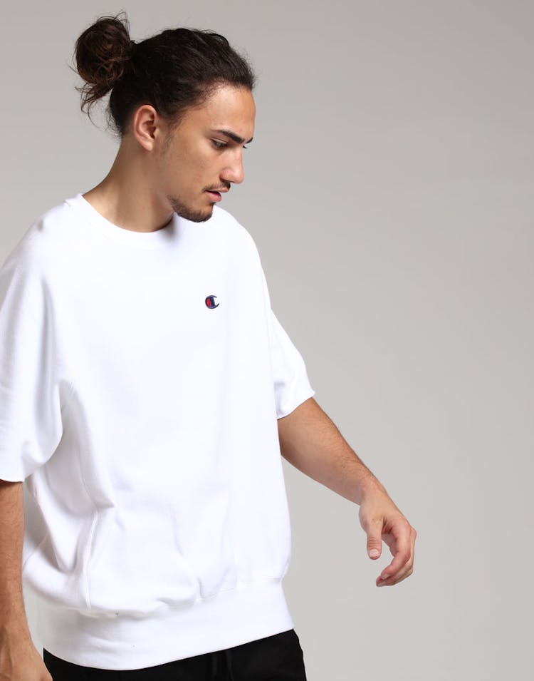 Champion Reverse Weave SS Crew White