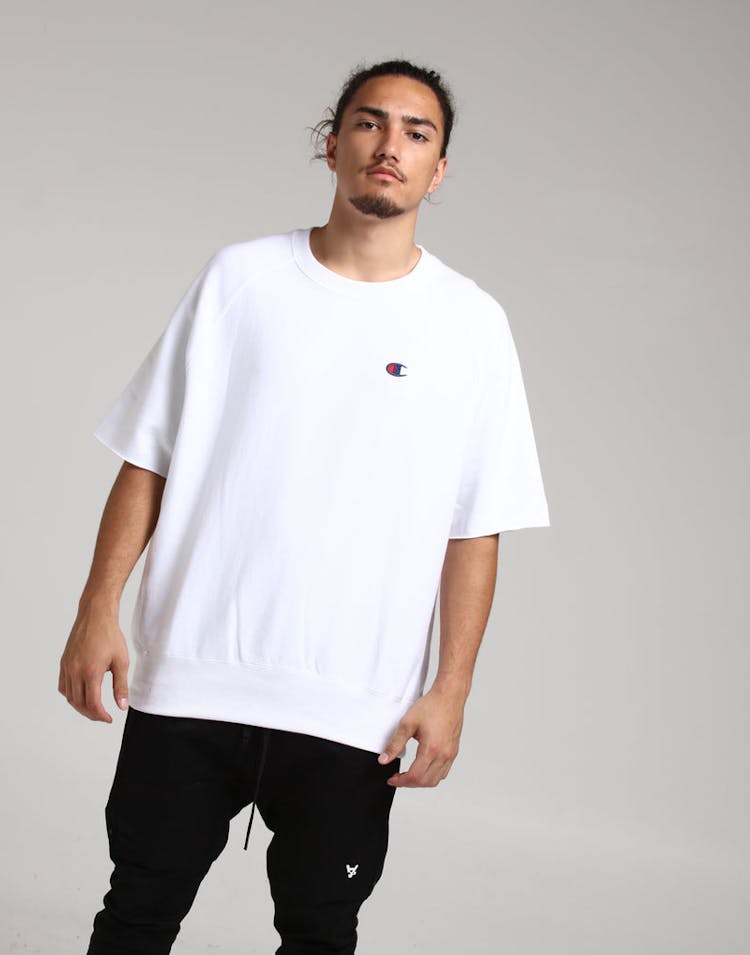 Champion Reverse Weave SS Crew White