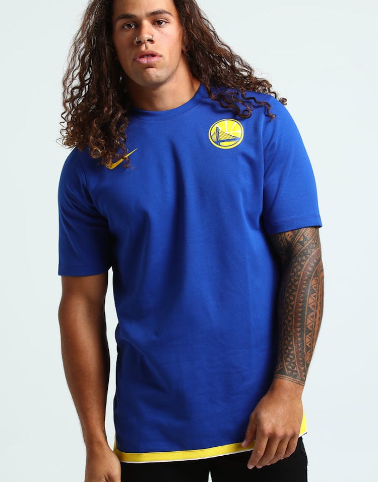 Nike Golden State Warriors DNA Essential SS Top Blue/Yellow