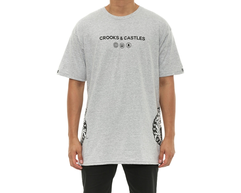 Defaced Bandusa Tee Heather Grey