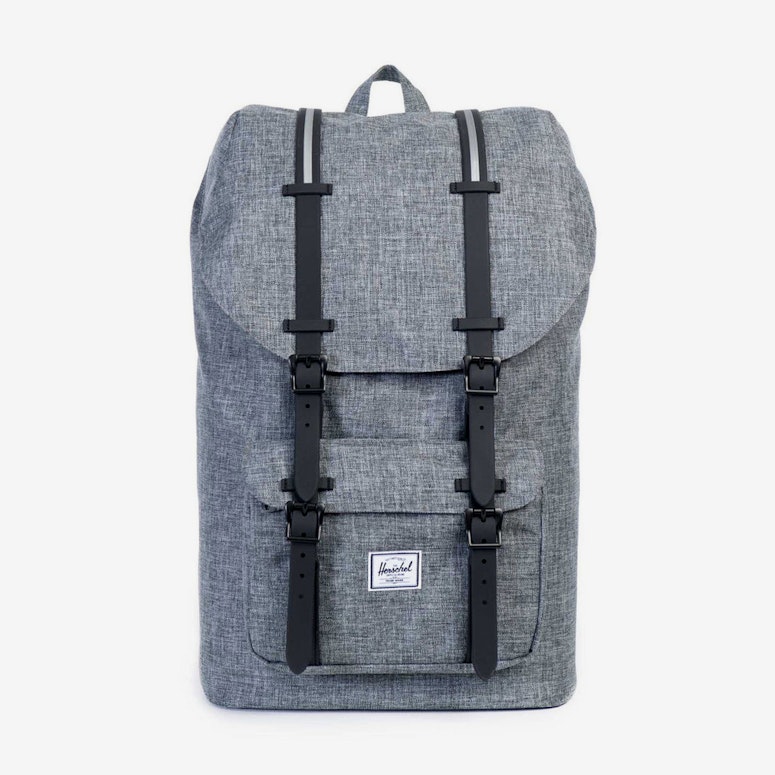 Little America Rubber Backpack Charcoal/black